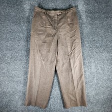 Pendleton Women's 100 Virgin Wool Brown Dress Pants Size 14 Lined Slacks USA