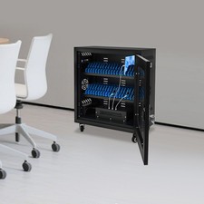 40-Ports Mobile Phone Charging Cabinet Rolling Casters Cell Phone Charge Station