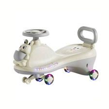 Image of Children’s Wiggle Twister Ride-On Car – LED Wheels No Pedals, Indoor/Outdoor Fun