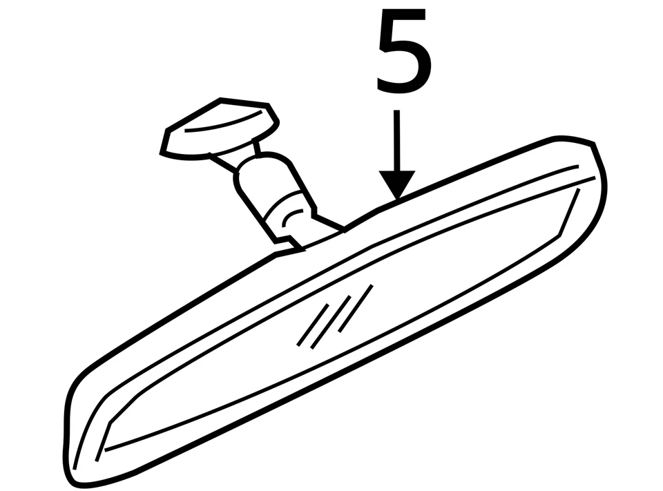 Rear View Mirror Manual Dimming Convertible Fits 00-12 ECLIPSE 31332357 Foto 4 de 4