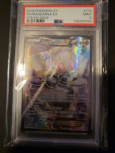 2016 POKEMON XY STEAM SIEGE #110 FULL ART/MAGEARNA EX PSA 9
