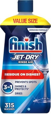 Finish Jet-Dry Rinse Aid, Prevents Spots, 32 oz, 315 Washes