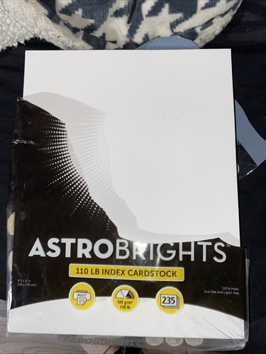 White Cardstock, 8.5" x 11", 110 lb. Index, 94 Brightness, 235 Sheets - More ...