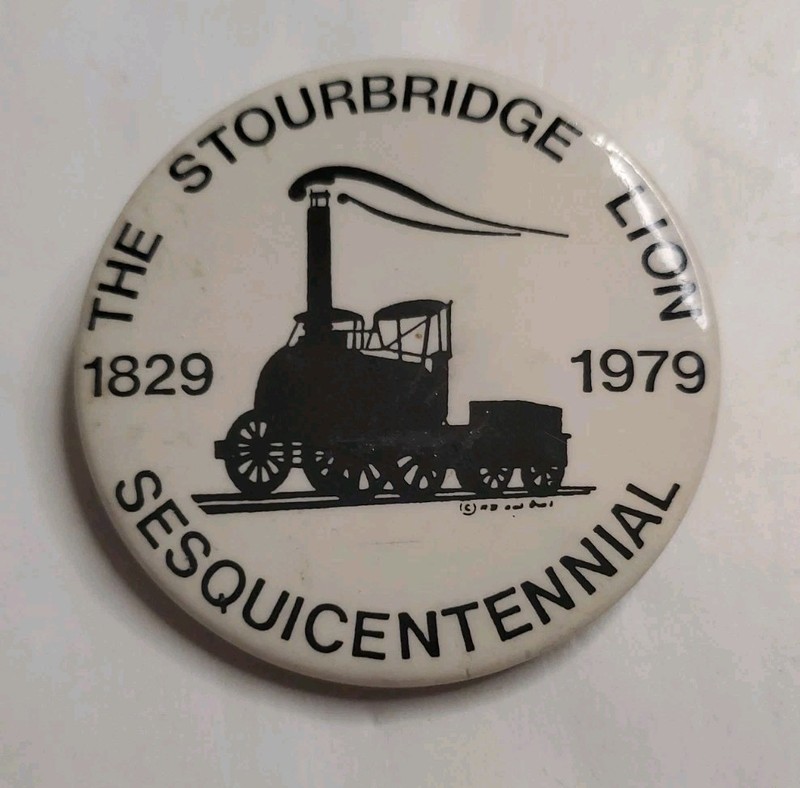 The Stourbridge Lion Sesquicentennial 1829-1979 Vintage Pinback Button~Rare~