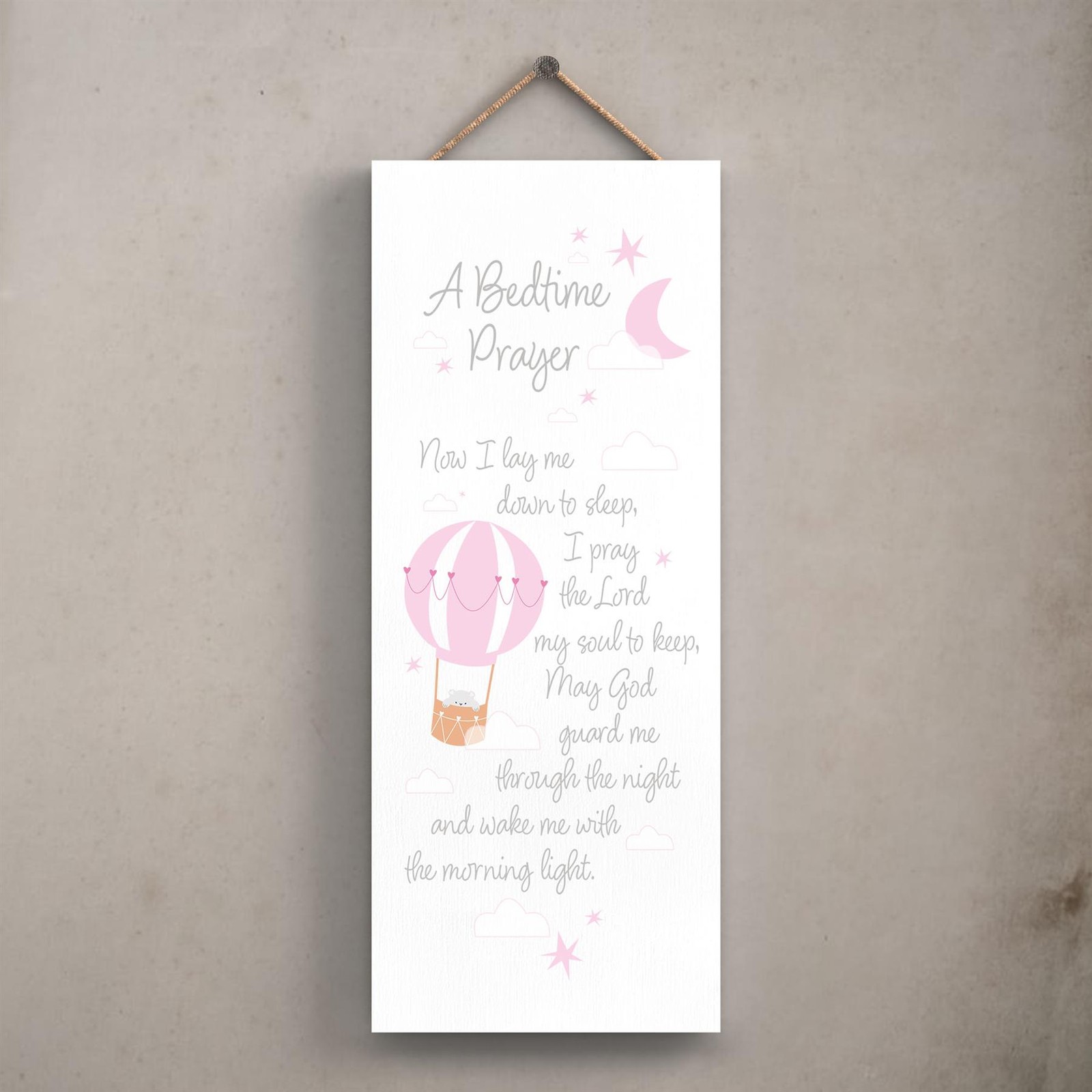 BEDTIME PRAYER P LRG RECTANGLE PLAQUE PT W