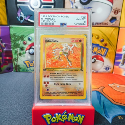 Hitmonlee (1st Edition) graded PSA 8 for sale on eBay