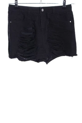 MISSGUIDED Short moulant Dames Pantalon court T EU 38 noir style mode des rues - Photo 1/4