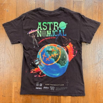 Travis Scott Cactus Jack Astroworld Fortnite braunes T-Shirt Größe Small