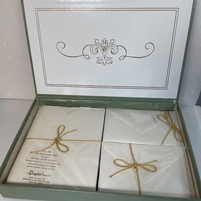 Vintage Springfield Stationery Set with reusable storage box
