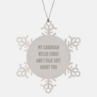 Funny Cardigan Welsh Corgi Dog Gifts from Friends, Unique Snowflake Ornaments fo