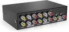 AV RCA Switch Box 4 Way,  Audio Video Switcher Composite Video L/R Audio Selecto