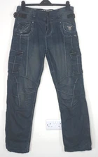 Police 883 Dark Denim Pocket Cargo Jeans W 32 L 34