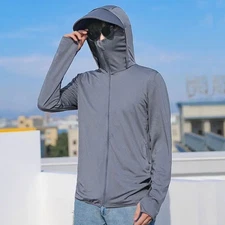 Sun Skin Protection UPF 50+ Men's Long Sleeve T-Shirt Outdoor Fishing Hoodies