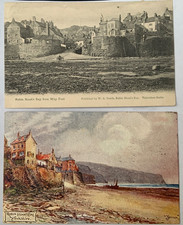 Robin Hood's Bay Vintage Postkarte Anfang 1900 mit zu bezahlen
