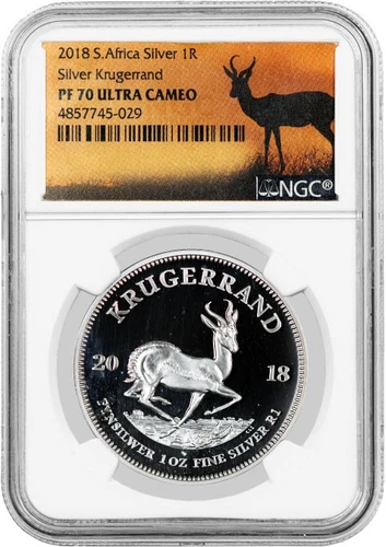 2018 Proof South Africa Krugerrand 1oz Silver NGC PF70 Ultra Cameo