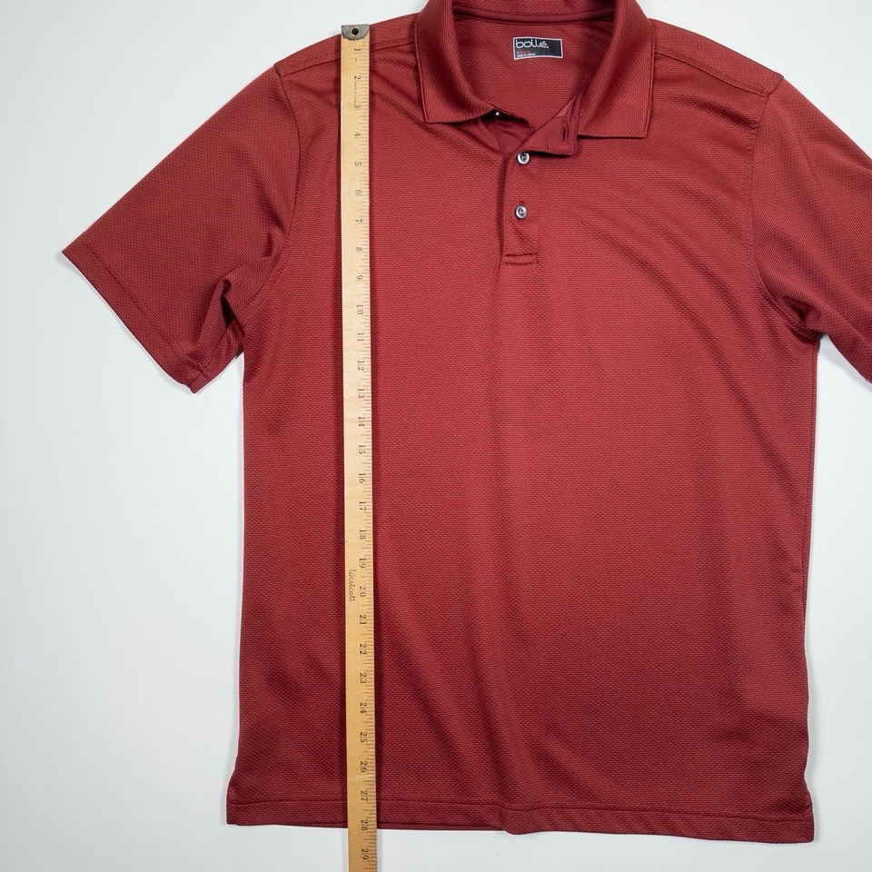 Мужская футболка с коротким рукавом Bolle Performance Polo гольф теннис размер средний красный - Изображение 3 из 4
