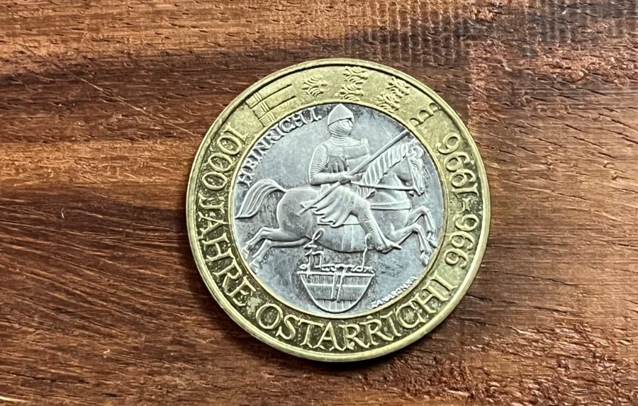 1000 Jahre Österreich - Republik Österreich 50 Schilling Bimetall Münze