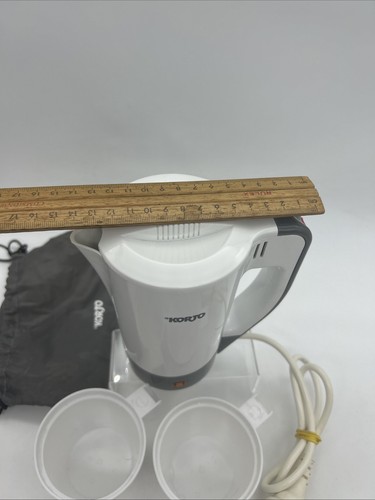 Korjo 450ml Electric Travel Jug 2 Water Cups Dual Voltage Portable Kettle 1000W - Bild 6 von 18