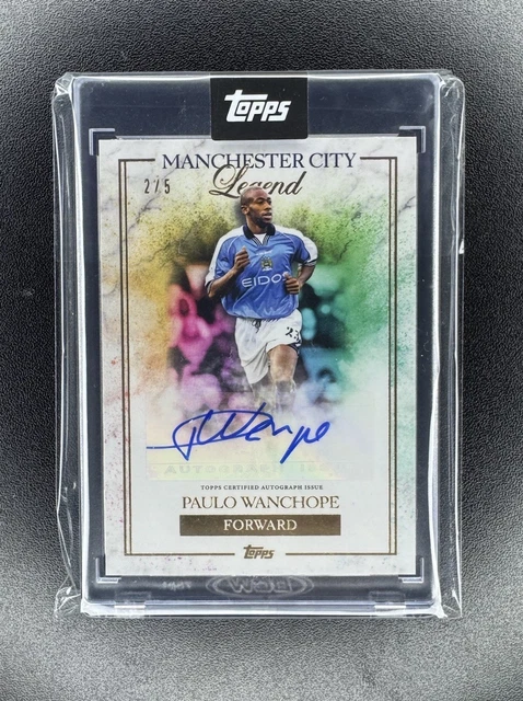 Paulo Wanchope Auto /5! 2023-24 Topps Manchester City Forever Topps Sealed