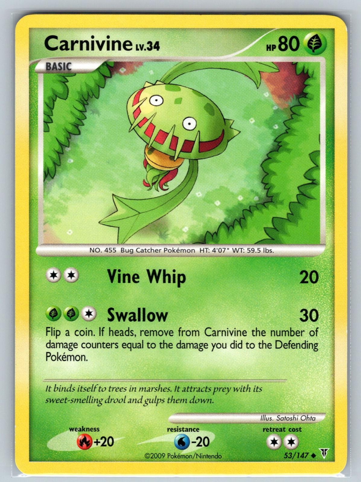 Carnivine 53/147 Uncommon Supreme Victors Pokemon Lightly Played