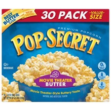 Pop Secret Popcorn, Movie Theater Butter, 3 oz., 30/Box 220-00633