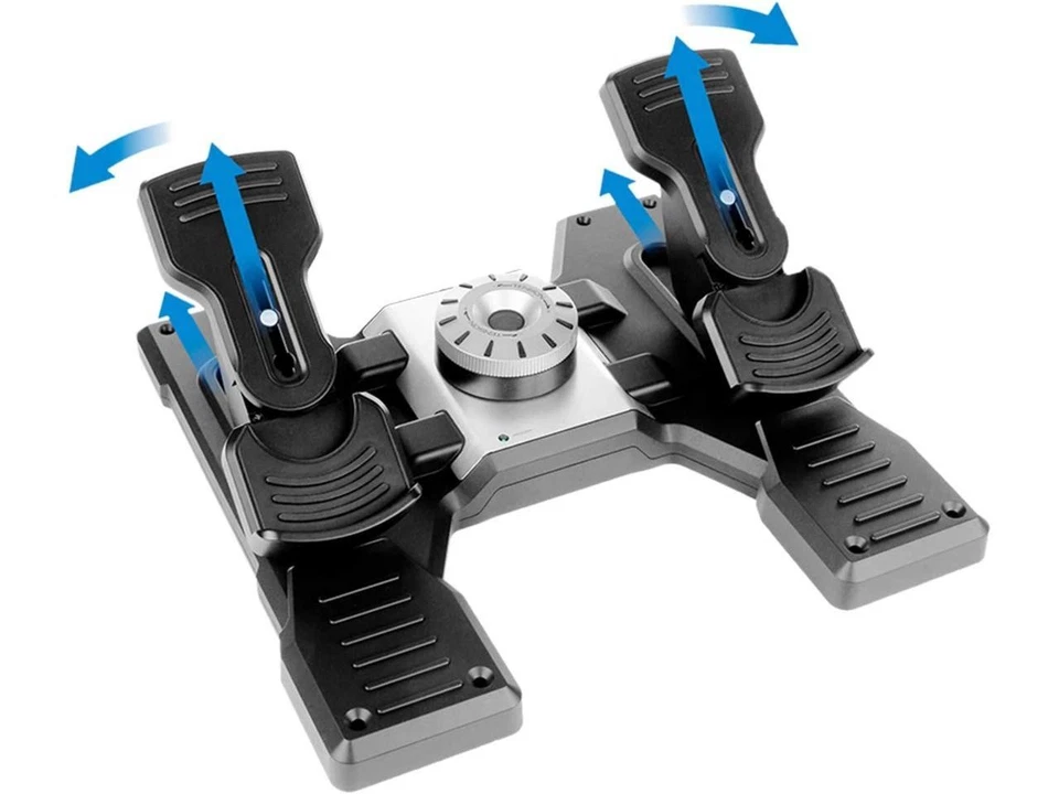 Logitech G Flight Professional Simulation Rudder Pedals With Toe Brake - Image 2 of 4
