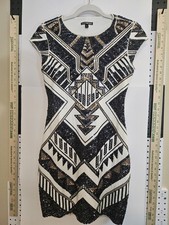 Express Sequin Geometric Pattern Dress