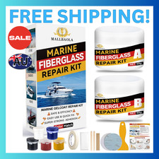 MARINE FIBERGLASS REPAIR KIT GELCOAT FILLER BOAT CANOE SURFBOARD SCRATCH FIX 100