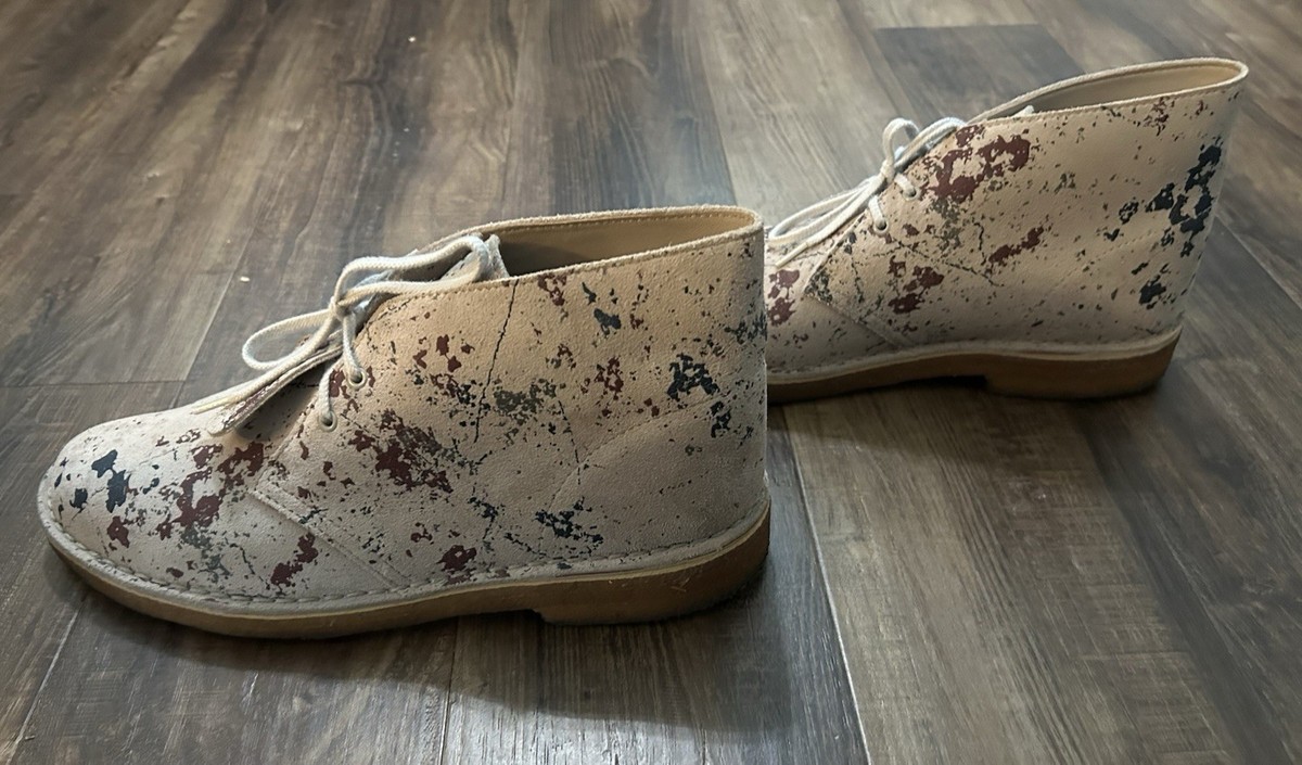 Clark\'s Originals Mens size 8.5 Suede Ltd. Edition Splattered Paint Desert Boots Clark main image 2