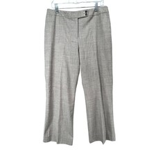 Pendleton Trouser Pants Womens 12 Brown Wool Herringbone Savvy Stretch Classic