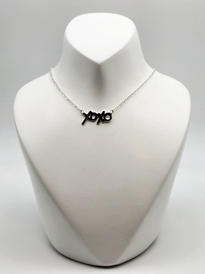 LA 925 VIntage Sterling Silver XOXO ''Hugs & Kisses'' Chain Necklace 16''