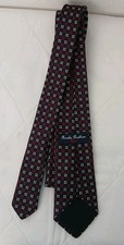VTG Brooks Brothers Red, White  Blue Geometric Teens 100 Silk Tie 2.75  x 50  