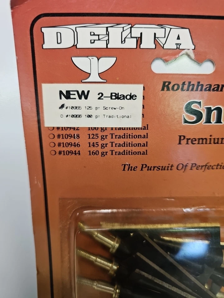 RARE Delta #10965 125GR. 5pcs 2 Blade Screw-On Rothhaar Snuffer Broadhead NEW - Image 2 of 4