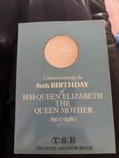 Royal Mint 80th BIRTHDAY QUEEN ELIZABETH QUEEN MOTHER 1900 - 1980 Coin