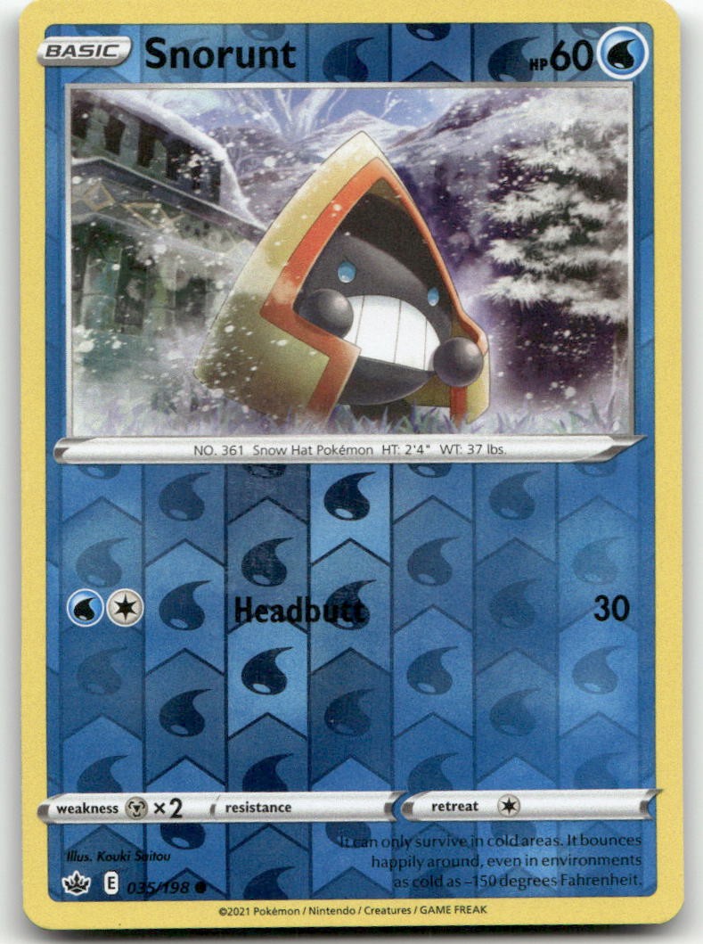 Snorunt #35/198 (Reverse Holo) (LP) SWSH06: Chilling Reign SWSH06 Pokemon