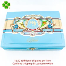 My Father Cigars Robusto Blue Empty Wood Cigar Box 8.75" x 6" x 2"