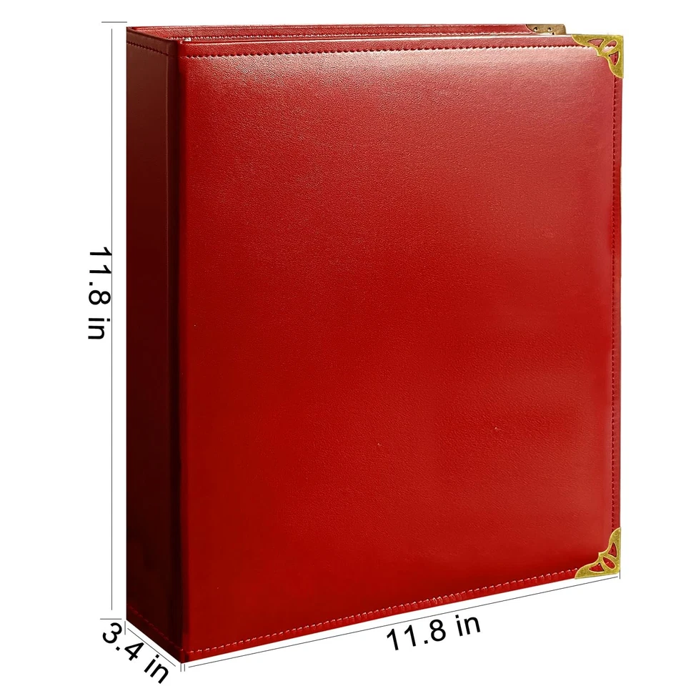 Vintage Leather 3 Ring Binder, 2 Inch D Ring, Holds 8.5" x 11" Letter Size, B... - Image 4 of 4