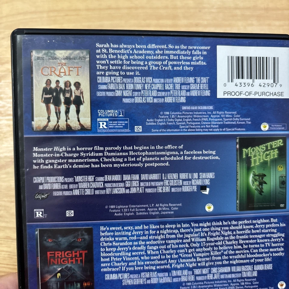 4 Movie Thrills & Chills Collection Vol 3 (DVD, 2013, 4 Disc, Region 1) - Image 3 of 4