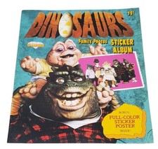 Vintage Dinosaurs TV Show Family Photos Sticker Album Book Unused NOS