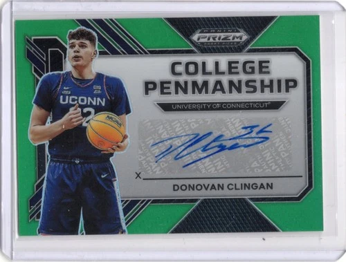 2023 Panini Prizm Draft Picks Donovan Clingan Auto College Penmanship Green