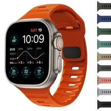 For Apple Watch Series Ultra 9 8 7 SE 6 5 iWatch 49mm Silicone Sport Strap Band