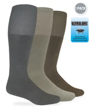 2 Pair Jefferies Socks Mens Military Boot Combat Ultra-Dri Tall Over the Calf