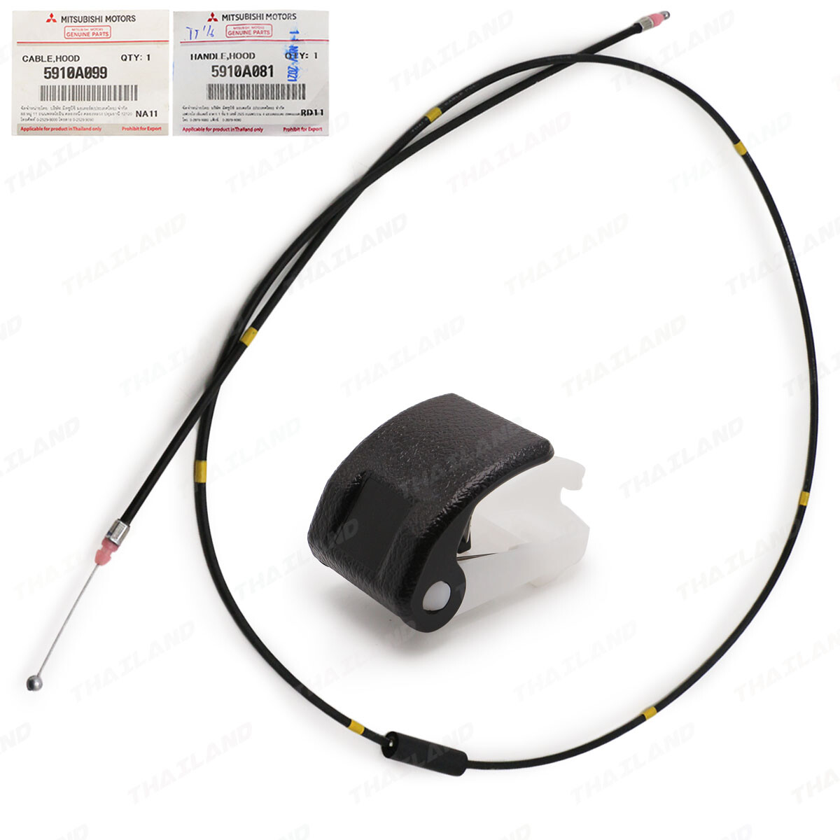 For Mitsubishi L200 Pajero Sport 2015 - 20 Set Handle + Hood Lock