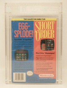 Short Order Eggsplode (Nintendo NES) New, Factory Sealed - VGA Graded 75 EX+/NM