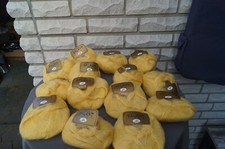 14 Knäul gelbe Wolle mit Glitzer von Peterle Galant