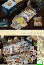 Assorted Themes Lots Matchbook-Sized Scrapbooking Paper & Washi Stickers Mix