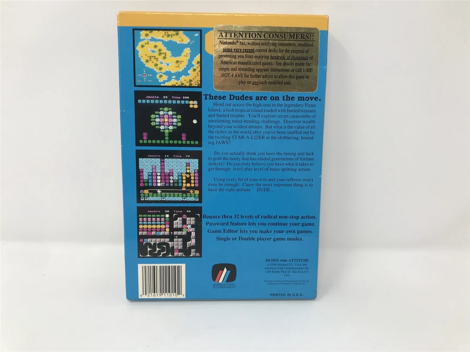 Dudes with Attitude - Nintendo NES - Juego en caja - ¡SIN MANUAL!!! Foto 3 de 4