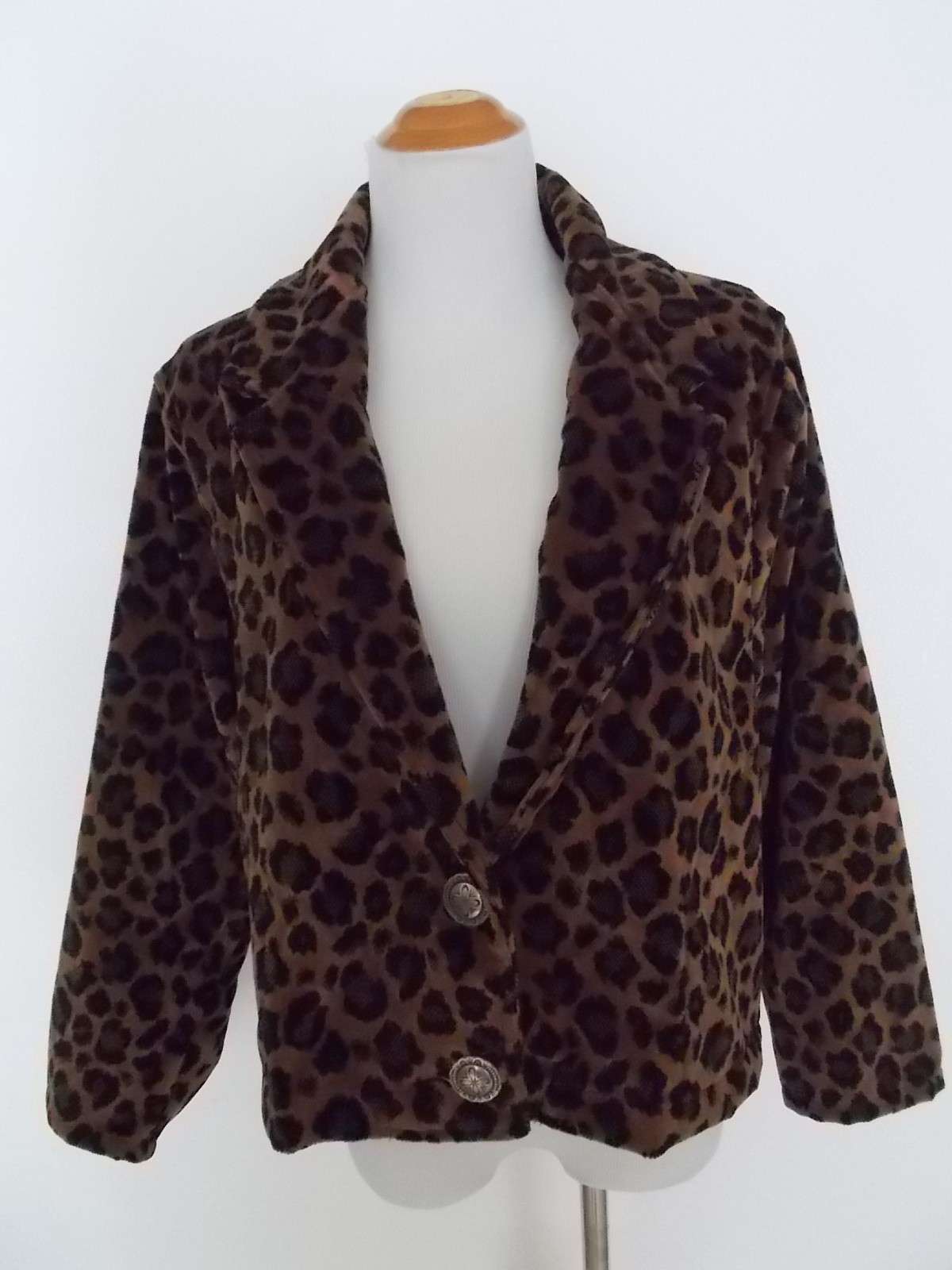 NWT New PAINTED PONY Brown Black Cheetah Animal Print JACKET Sz M L