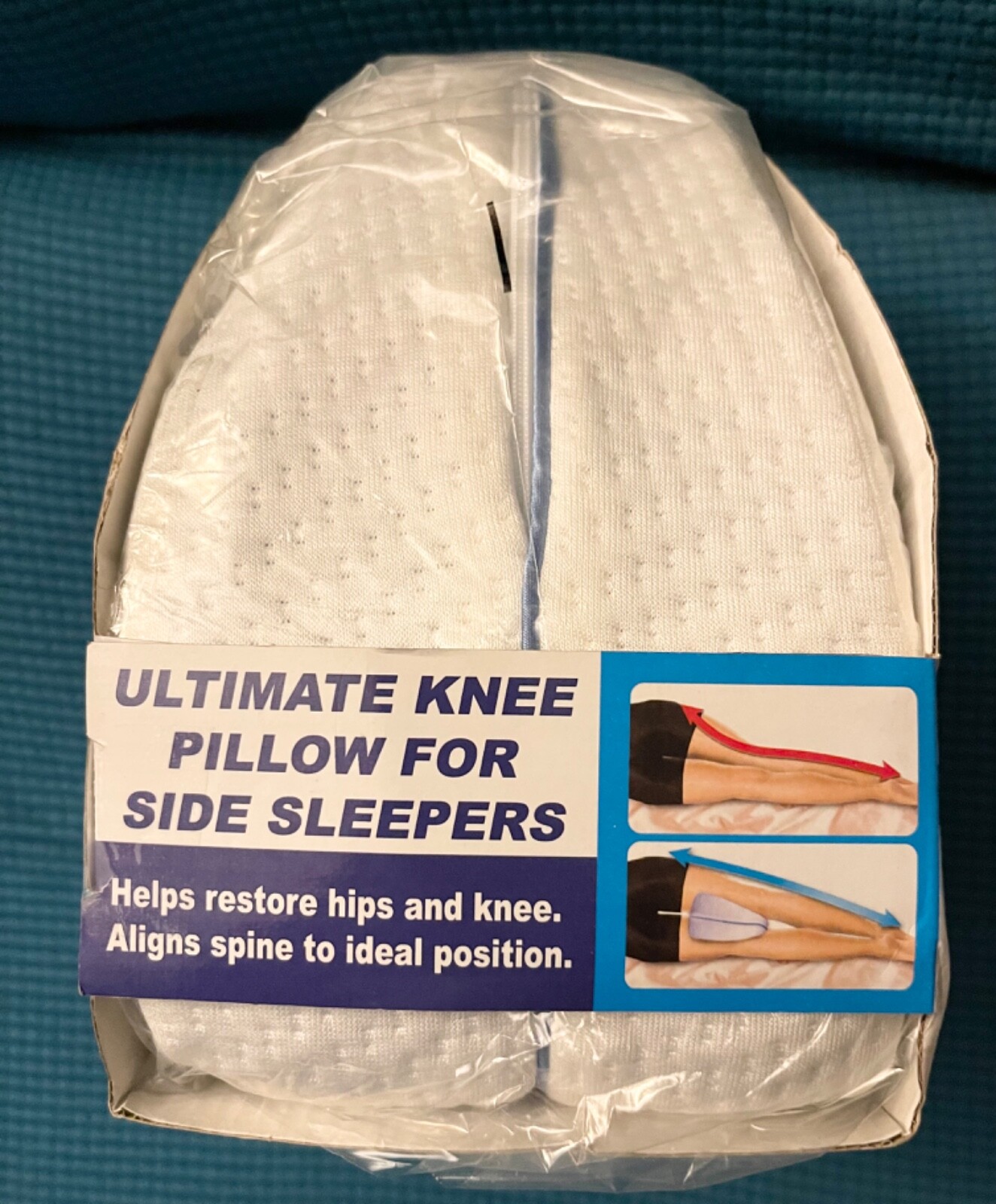 New My Comfort Miracle Knee Leg Pillow w/Memory Foam Support in sealed package