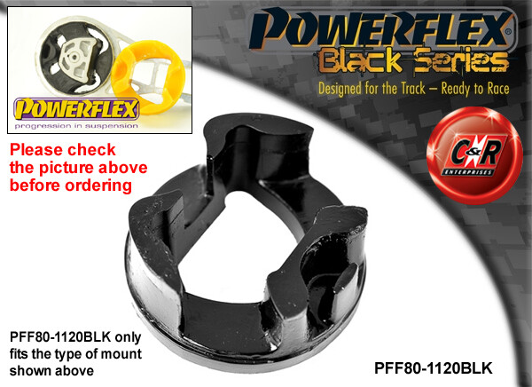 Powerflex Black Low Heck Motor Mnt Einsatz FüR Opel Corsa D 06-14 PFF80-1120BLK-image